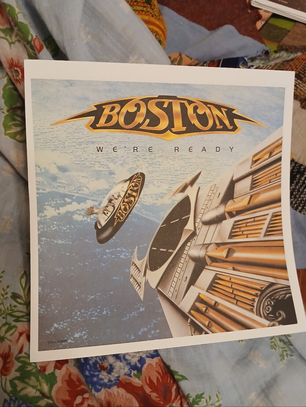 Boston More Than A Feeling Wild Hibiscus Flower Spaceship Retro Trek Odyssey